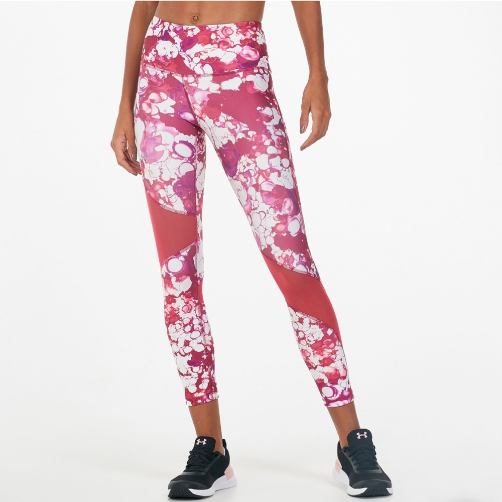 NWT Under Armour HeatGear Armour Ankle Crop Print Leggings